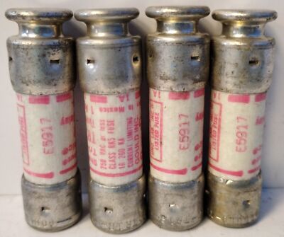 Ferraz Shawmut TR1R 250 V AC 1 A Tri-onic Time Delay Fuse - Lot of 4