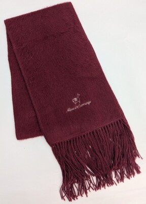 NEW Alpaca Carmago Scarf MAROON 9''x72'' super soft & warm from Peru NWT