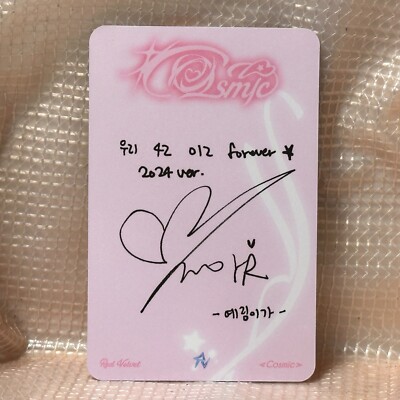 Yeri Official Photocard Red Velvet Cosmic Photo Book Ver SM Ent