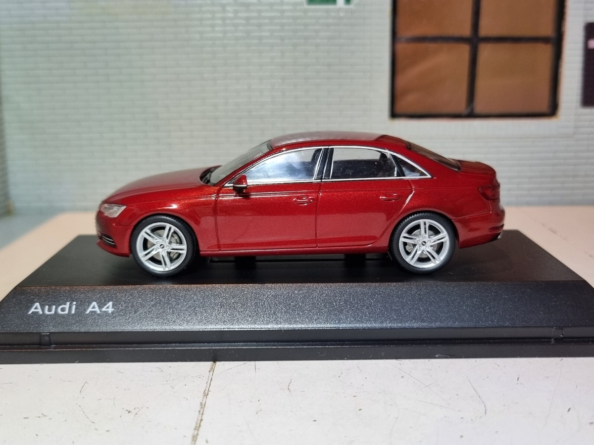 1:43 Audi A4 Dealer Model Red 2016 B9 Diecast Scale Car In Display