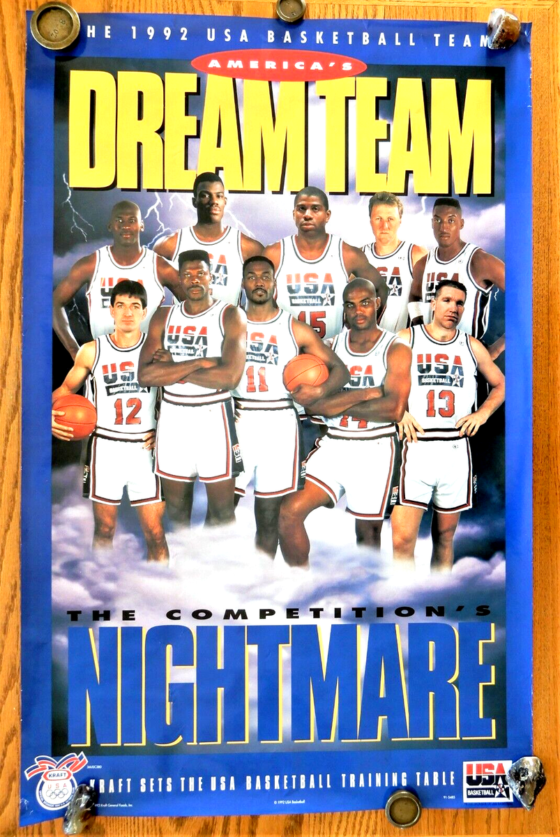 America's DREAM TEAM Olympic Poster * 1992 USA Basketball