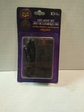 Purple 10 LED Light Set Indoor Use 3.6 ft Long Party Halloween Battery Op