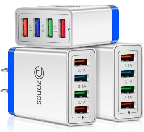 3.1 A Charging Technology USB Wall Charger with 4 Charging ports (3 units) - Picture 1 of 9