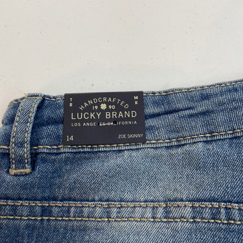 Lucky Brand Girls Jeans Zoe Skinny 14 Inseam 27 - Picture 6 of 7