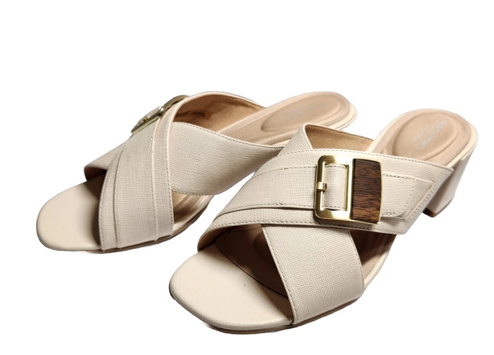 Sandalias Rockport Total Motion Alaina para mujer de cuero crema talla 8 nuevas Foto 4 de 4