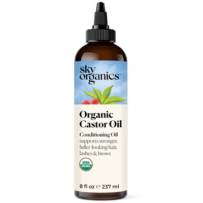 - Castor Oil Organic - Volumizing Hair Oil - Scalp, Lashes, Brows - Pure Castor 