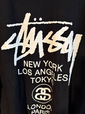 STUSSY Tee T-shirt BLACK XXL Men Dover Street Market DSM London