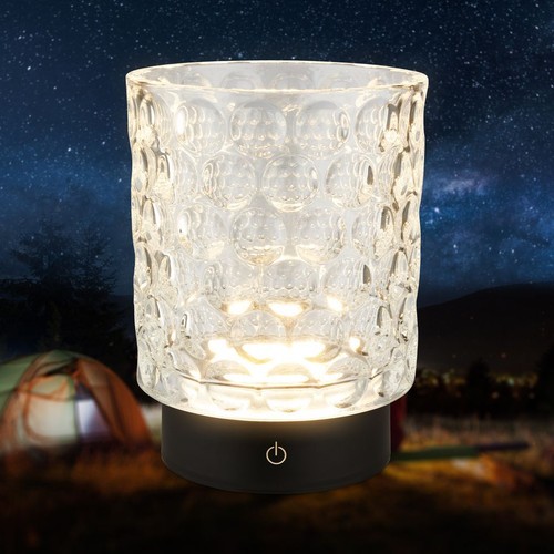 LED Table Lamp Mini Glass Deco Light Patio Rechargeable Battery IP44 Dimmable - Picture 22 of 33