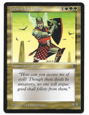 Magic the Gathering ~ MTG ~ 1x Torsten Von Ursus ~ LEGENDS ~ LP