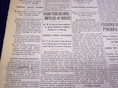 1931 APR 25 NEW YORK TIMES - RADIO TUBE RECORDS IMPULSES OF NERVES - NT 2423