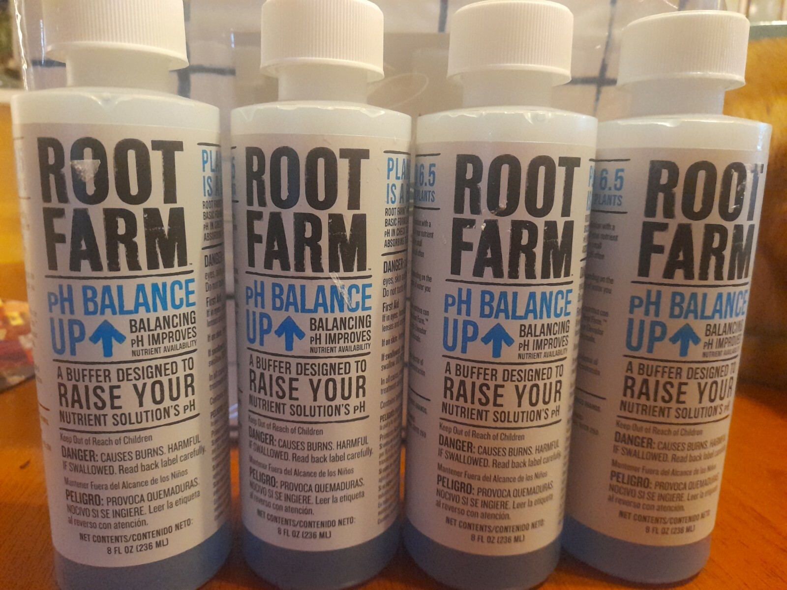 NEW Root Farm pH Balance Up 4 Bottle Value Pack 8 Oz Hydroponic Garden
