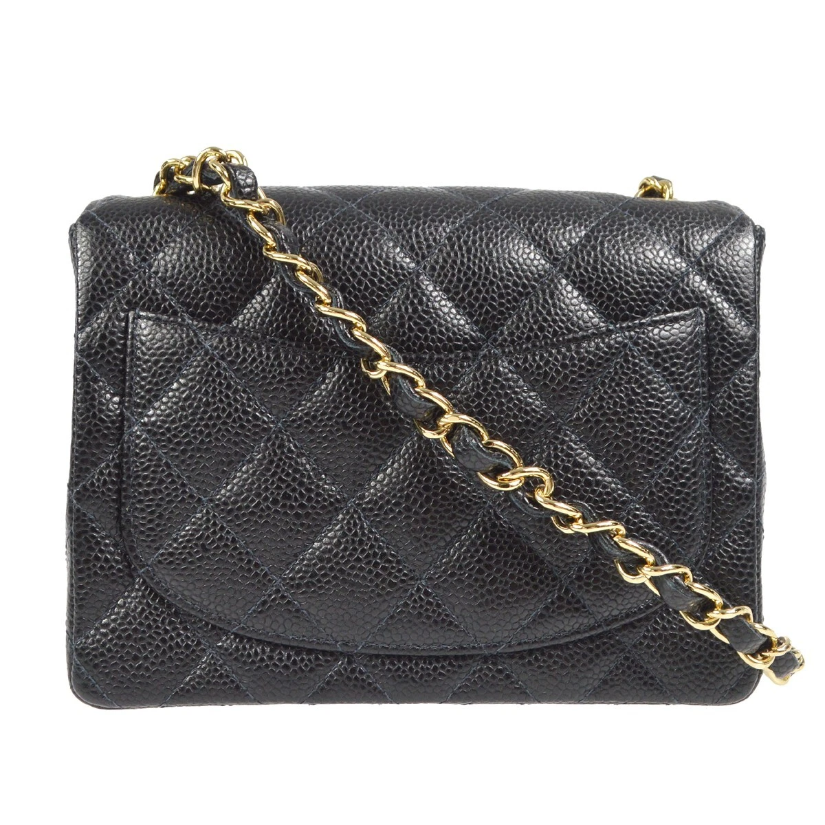 Chanel Black Caviar Mini Classic Square Flap Bag 17 99683 eBay
