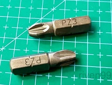 NEW 5-Pack Genuine DURATOOL Pozidriv PZ3, Pozidrive hex bits, PZ#3 POZI Screws