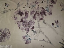 DESIGNERS GUILD CURTAIN FABRIC  "Oriental flower" 3.7 METRES THISTLE 100% SILK
