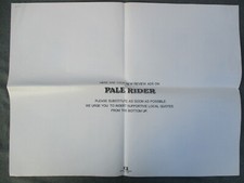 VINTAGE 1985 PALE RIDER CLINT EASTWOOD WESTERN PRESSBOOK w "NEW" REVIEW ADS