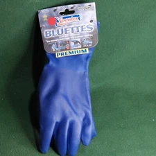 Spontex Bluettes Neoprene Gloves 1 Pair of Large Blue Premium Heavy Duty Gloves