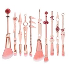 Naruto 10 pc Makeup Brush kit Rose Gold