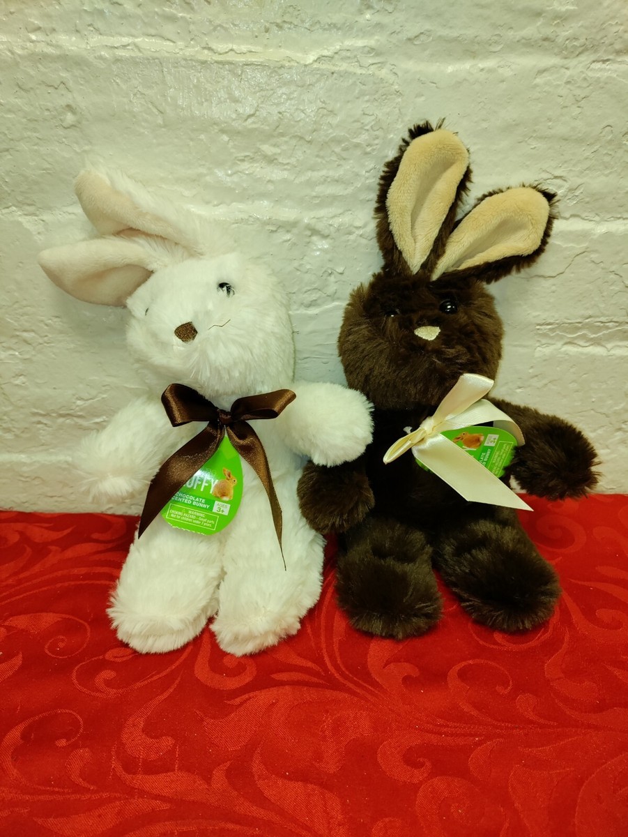 2 Happy Go Fluffy Small Scented Plush Bunny Rabbit 12