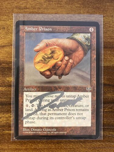 MTG✨Artist Signed AMBER PRISON Artist Proof✨Mirage NM RARE 1996 D. Giancola Art - Picture 2 of 9