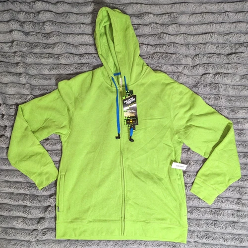 Vintage Old Navy Techno Hoodie Mens XL Lime Green Y2K Sweatshirt MP3 Earbuds