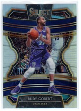 Rudy Gobert 2019-20 Panini Select Concourse Silver Holo Prizm SP #41 Utah Jazz