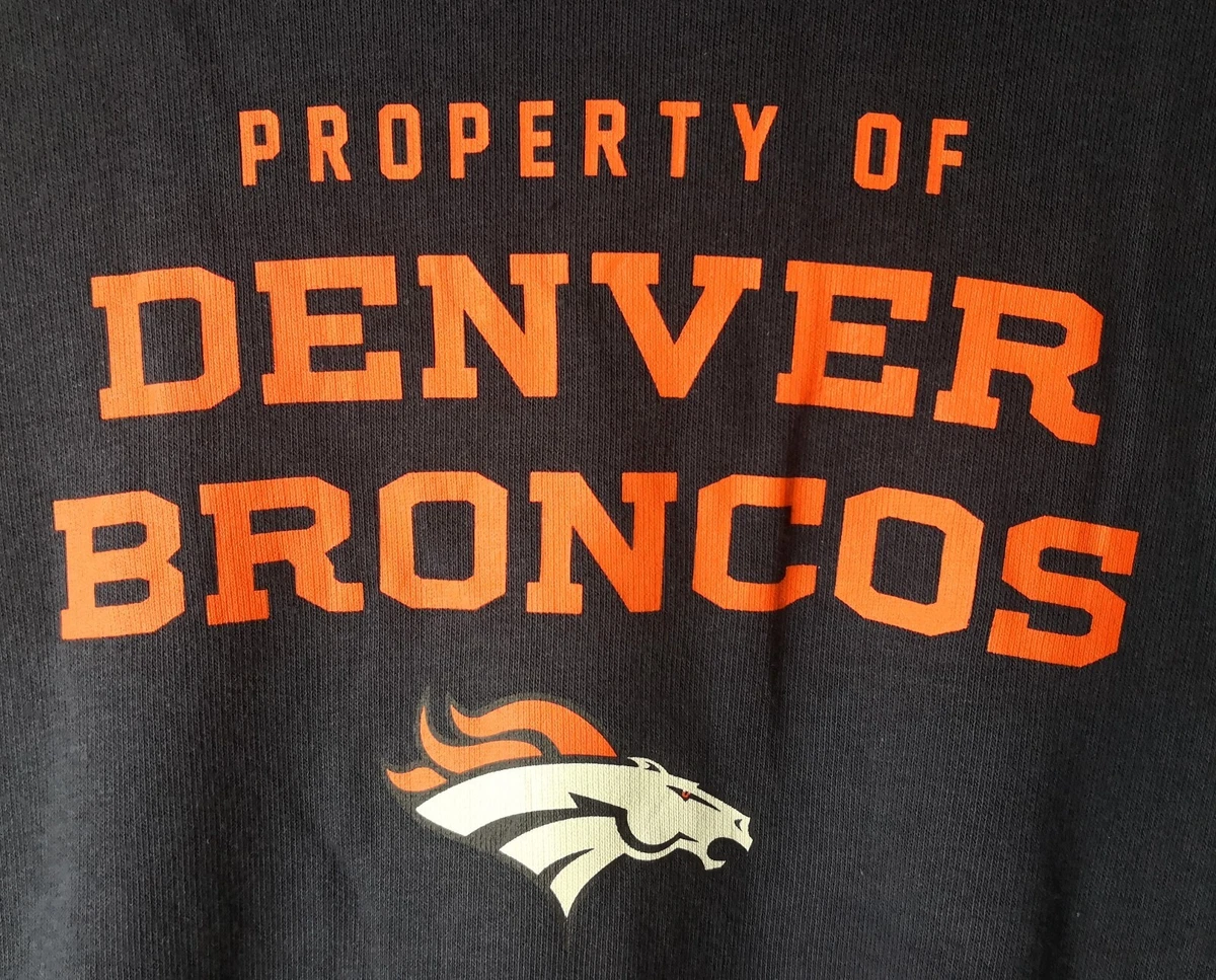 Nike Property of Denver Broncos Hoodie Men s MEDIUM Navy Blue NFL