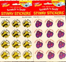 TREND Scratch n Sniff RETRO STINKY STICKERS, HONEY & GRAPE JELLY Scented