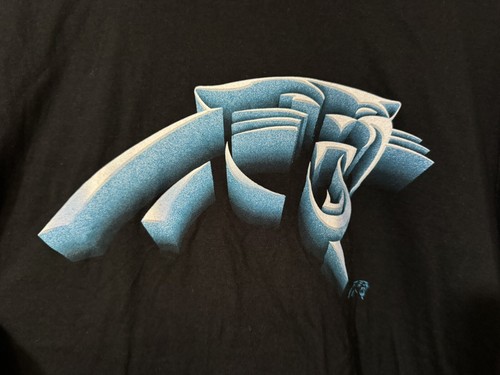 Carolina Panthers Fanatics NFL T-Shirt SCHWARZ Herren Gr. Medium SCHWARZ Logo Tee - Bild 2 von 3