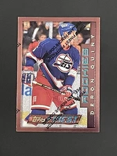 Deron Quint 1996 Topps Finest Hockey Rookies Jets #101 with Foil
