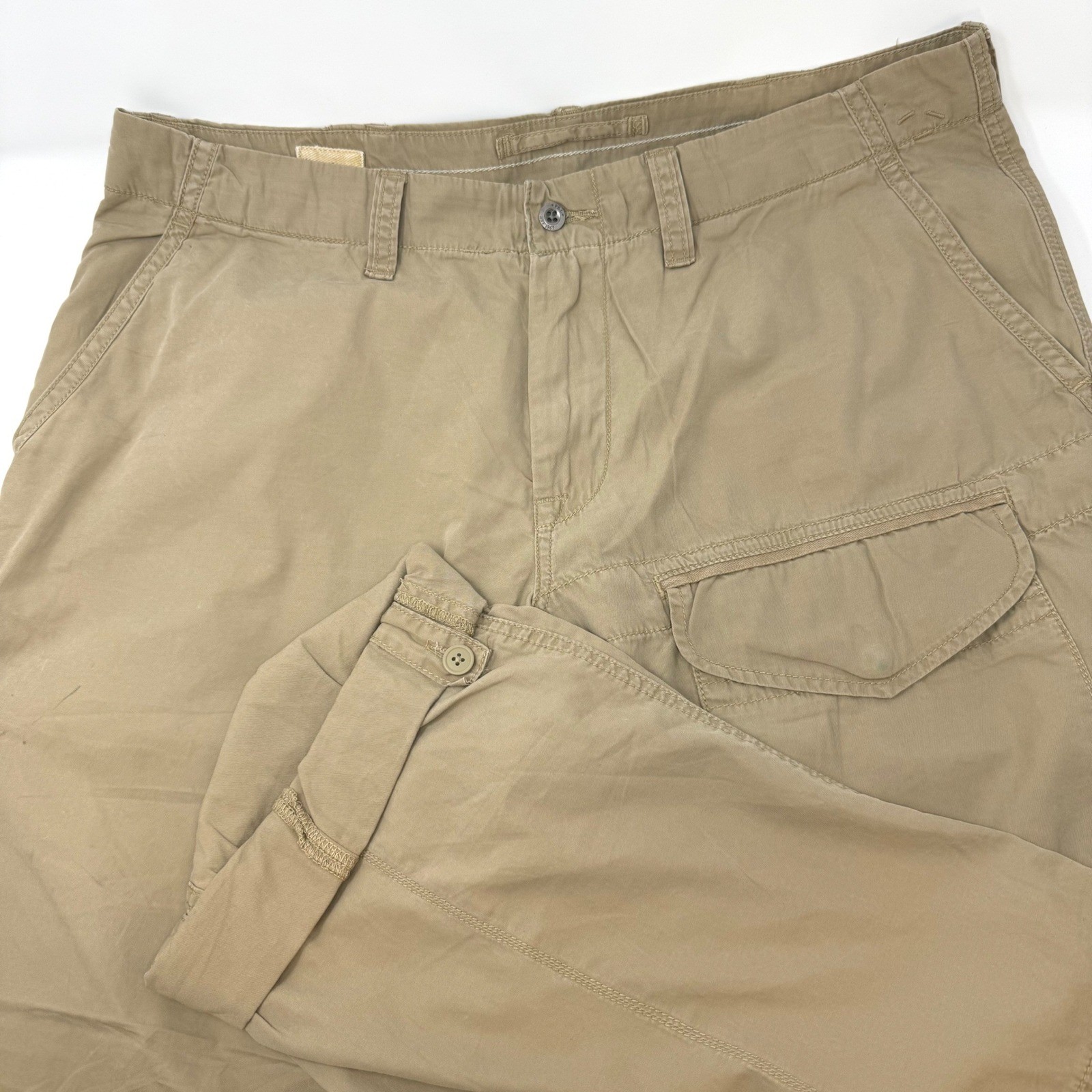 Vintage Polo Ralph Lauren Mens Cargo Pants Utility Military Roll Cuff 36x32