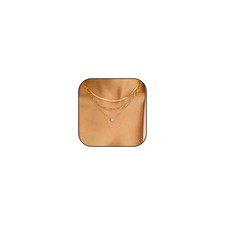 Gold Layered Necklaces for Women Diamond Necklace Dainty 14K Gold Plated CZ Pend