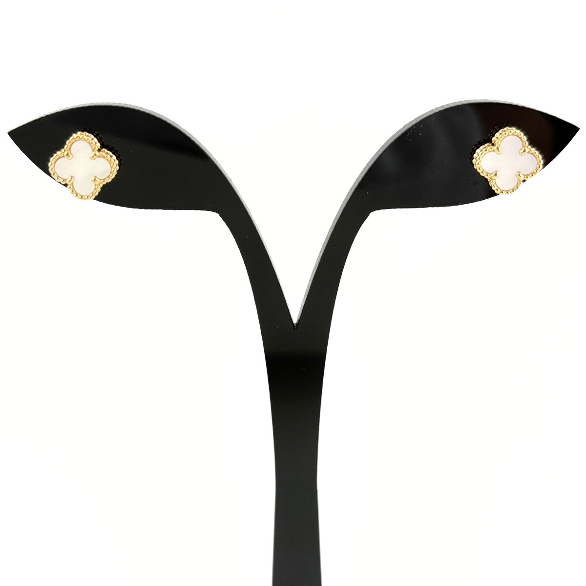 Van Cleef ＆ Arpels Sweet Alhambra Earrings YG YellowGold Mother of Pearl E...