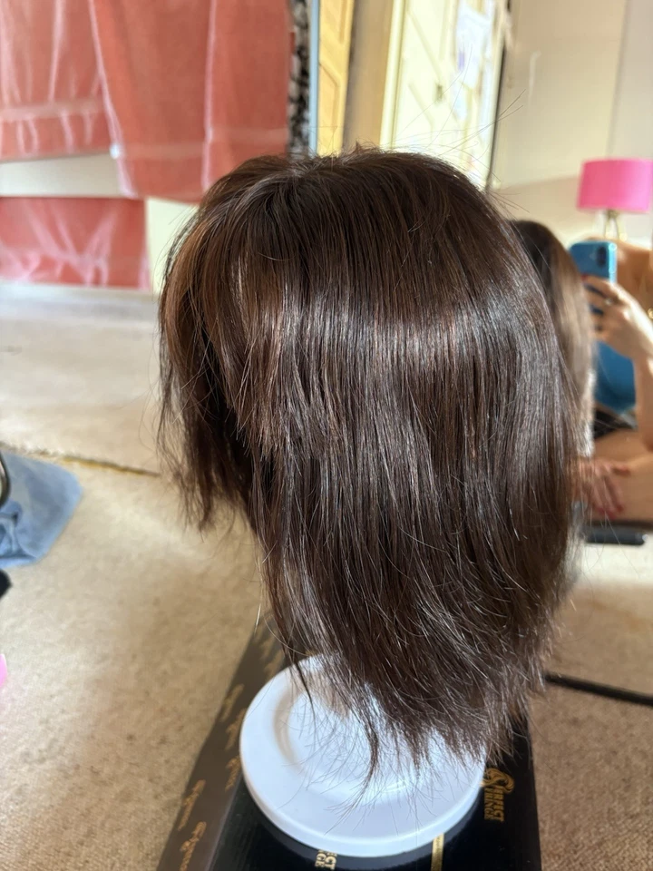 Follea Human Hair Custom Colour Wig Cap Size 21 Inch Hand Tied Used - Image 4 of 4