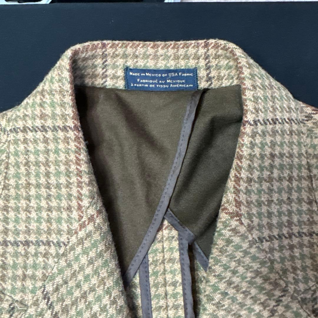 Pendleton Wool Check Jacket 40 Beige Wool/Cotton/… - image 2