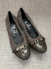 AGL Brown Flat Shoes NEW Mismatched Sizes Left 37.5 Right 36 Career Designer