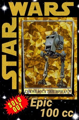 Topps Star Wars Card Trader Chrome Sapphire Gold EPIC Chewbacca Triumphant 100cc