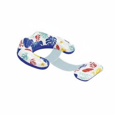 U-Shaped Water Lounger Portable Solar LED Light-up Pool Raft Foldable for