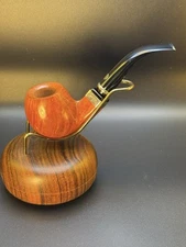 Vintage NOS Unsmoked Mastro De Paja 1/4 Bent Egg 3B + One Sun Tobacco pipe