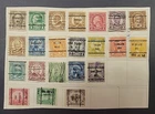 US Stamp Collection many precancels - hinged on piece mixed condition