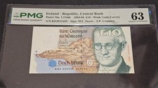 IRELAND - Republic, Central Bank- 10 POUND 1993 P76a PMG 63 UNC 