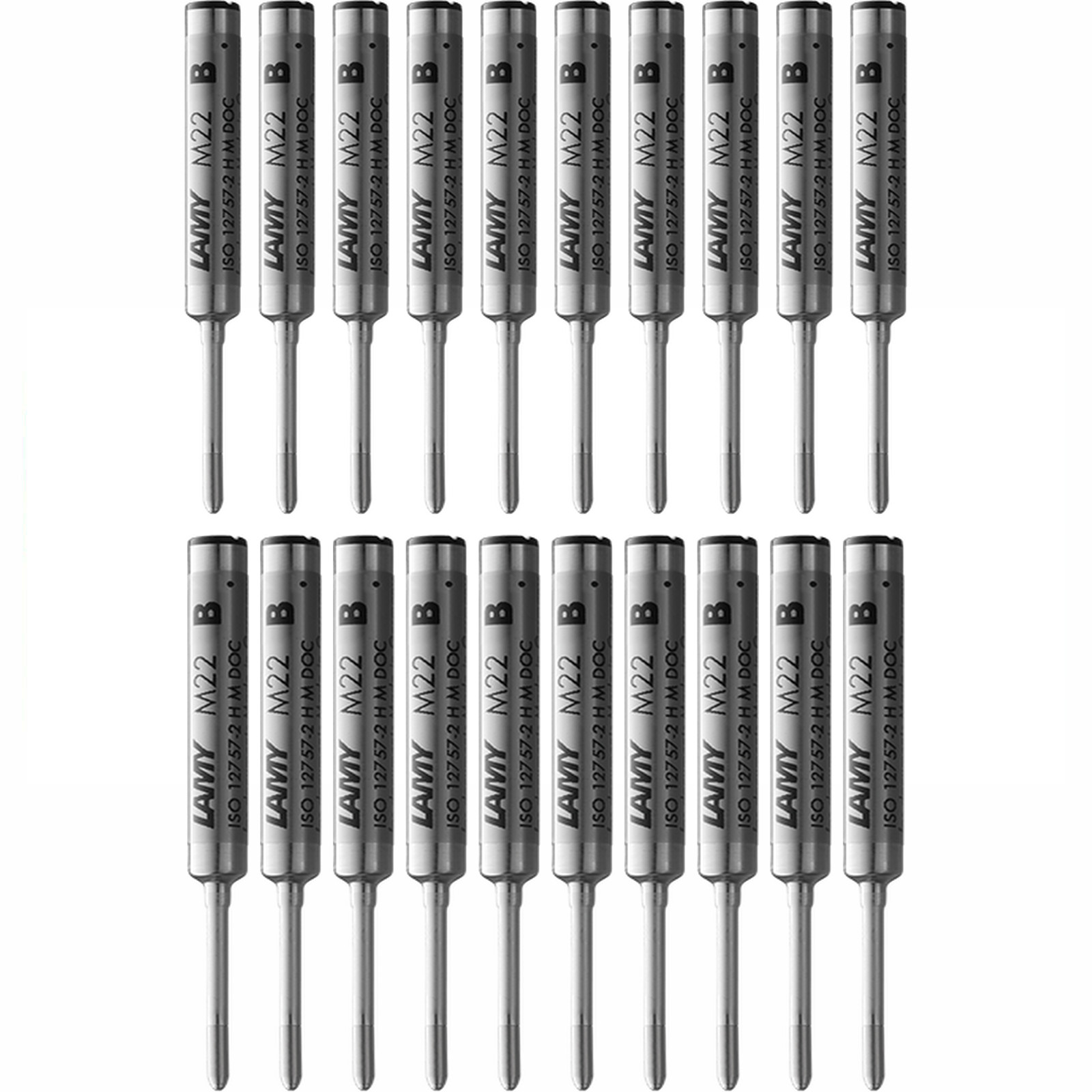 LAMY M22 Ballpoint Pen Refill - Broad Tip - Black Ink - Pack of 20