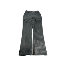 Vakko Pants Women Size 10 Black Leather Vintage Y2K Goth Rock Motocycle