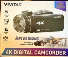 Vivitar 4K UHD Handheld Camcorder 16x Zoom 3in Touch WiFi Black DVR4K