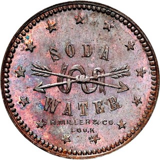 Louisville Kentucky Civil War Token Soda Water R7 Heritage Rare NGC MS65 Hetrich