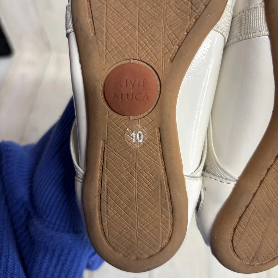 Livie & Luca Shoes Nib Livie & Luca White Patent Leather Mariposa Child Size 10 - Image 4 of 4