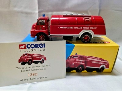 Corgi Classics #19201 1/50 SCALE BEDFORD S TENDER SET - CAMBRIDGESHIRE FIRE