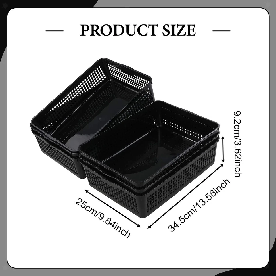 6x Storage Baskets Snack Organizing Containers for Countertop Cabinet Shelf - Image 3 of 4