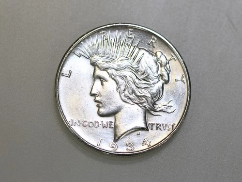 1934-D $1 PEACE SILVER ONE DOLLAR