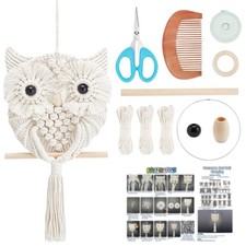 Macrame Owl Kit for Beginners Macrame Wall Hanging Kit DIY Macrame Kit with V...