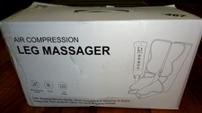 Air Compression Leg Massager With Heat, Vibration, Black...One Size...BRAND NEW